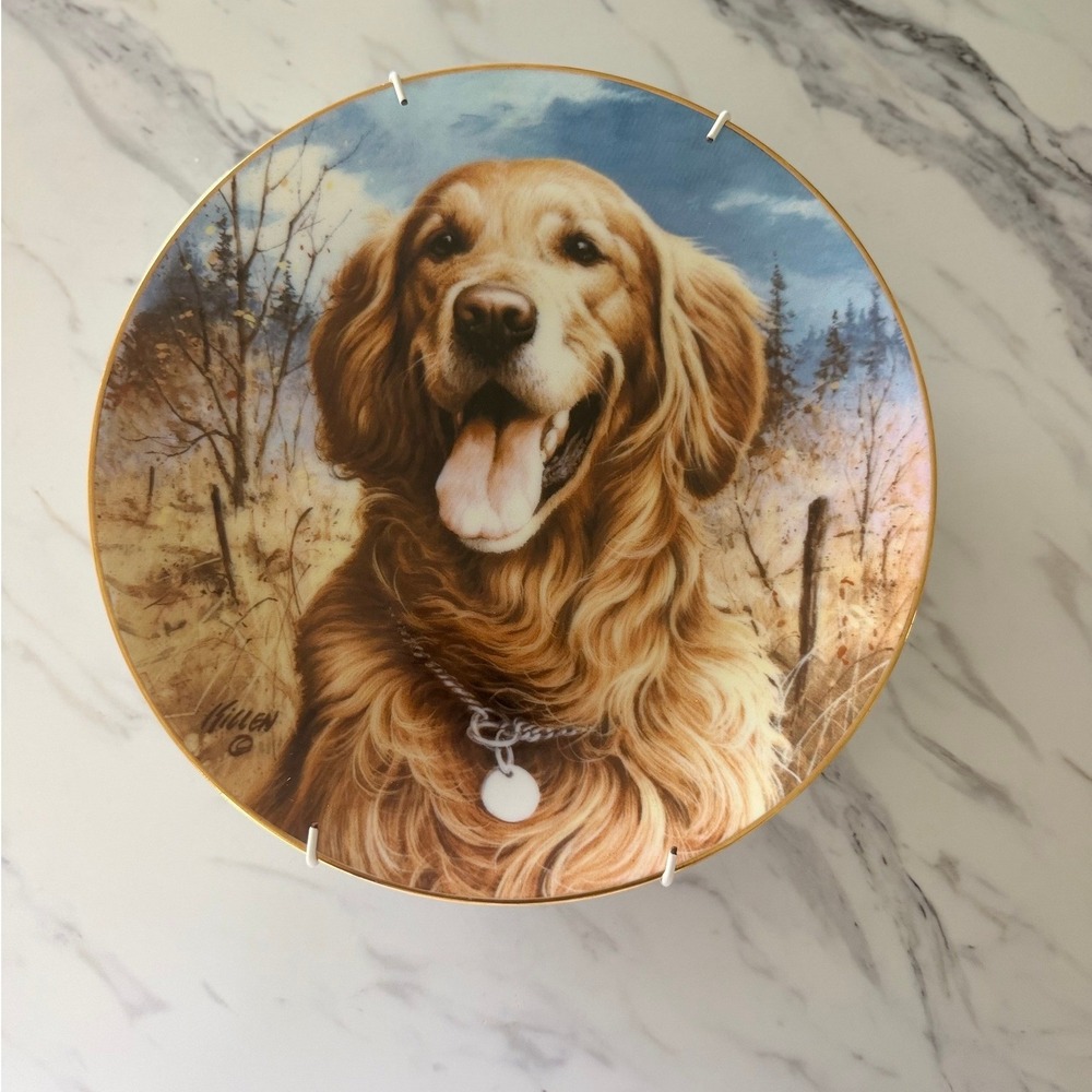 Ducks Unlimited Jim Killen Golden Retriever Collector Plate Great American‎ Dogs